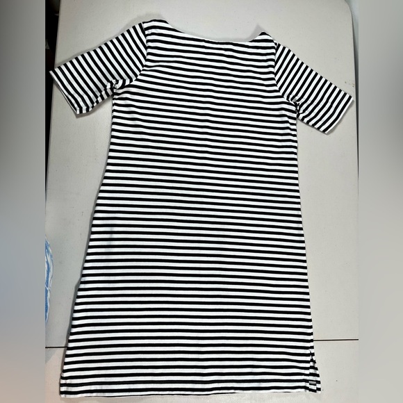 J. Jill Boat Neck Nautical Stripe Striped Cotton T-shirt Dress with Pockets XS - Picture 11 of 14